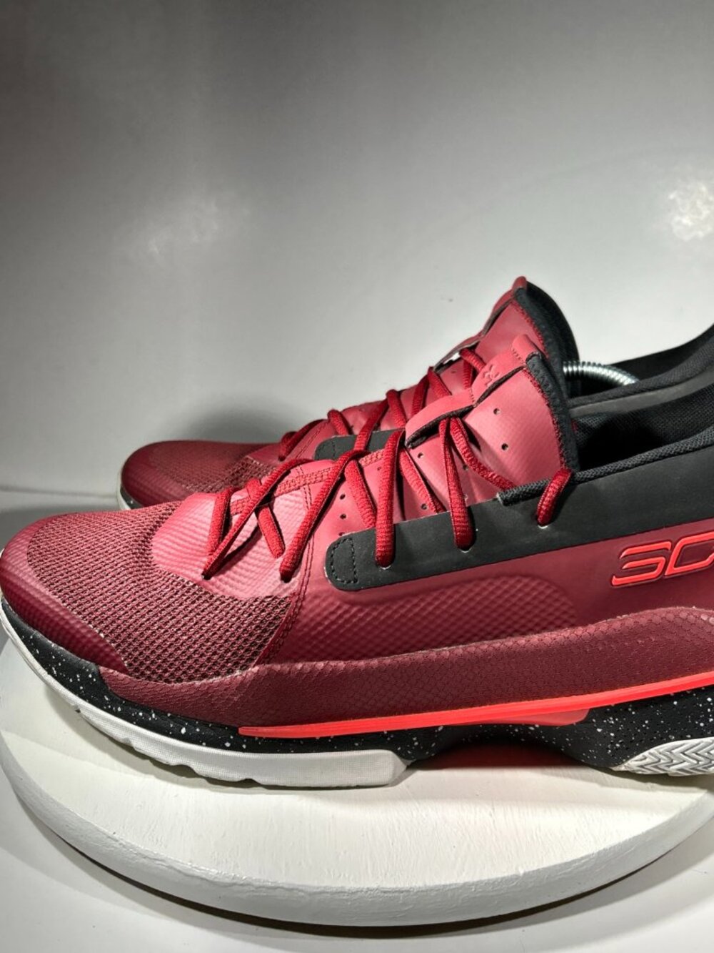 Under Armour SC Curry 7 Mens Basketball Shoes Size 15 Maroon Sneakers HOVR Steph
